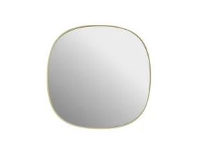 Framed Mirror 40 cm, light yellow/clear
