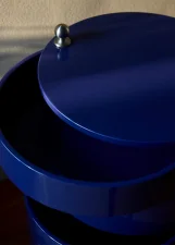 Barboy Side Table, glossy deep blue