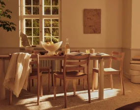 Boda Dining Chair Rugged Bouclé, natural oak/off-white