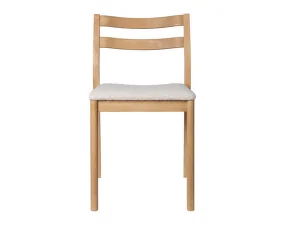 Boda Dining Chair Rugged Bouclé, natural oak/off-white