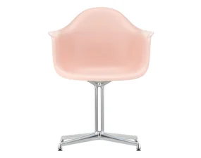 Eames Plastic Armchair DAL, pale rose / polished aluminum