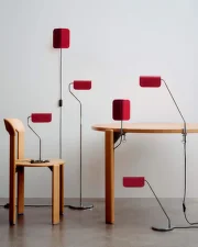 Apex Desk Clip Lamp, maroon red