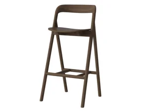 Fenri Bar Chair 75 cm, dark oiled oak