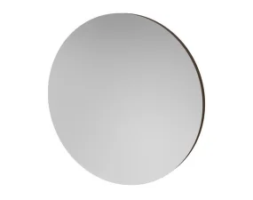 Vala Mirror Round Ø100 cm, dark lacquered oak