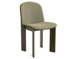 Chisel 65 Chair, green umber lacquered beech / Linara 313
