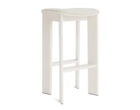 Chisel 30 Bar Stool H75, cream white lacquered beech / Mode 11