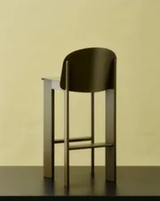 Chisel 35 Bar Stool H65, black lacquered oak