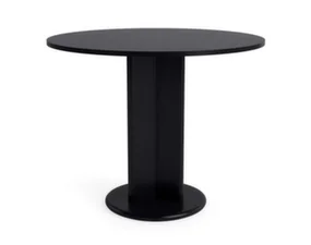 Chisel 29 Table Round Ø90, black lacquered oak