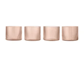 Ripple Low Glasses Set of 4, blush