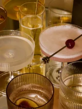 Ripple Champagne Saucers Set of 2, blush