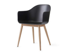 Harbour Dining Chair Wooden Base, black / natural oak