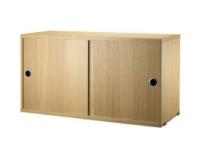 String Cabinet With Sliding Doors 78 x 30, oak