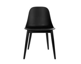 Harbour Side Chair Wooden Base, black / black oak