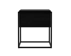 Monolit Bedside Table, black oak/black