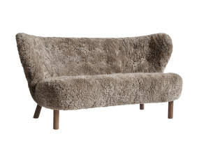 Little Petra VB2 Sofa, walnut / sheepskin Sahara