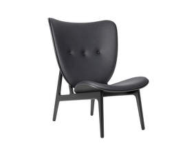 Elephant Lounge Chair, black oak / Dunes Leather - Anthracite 21003