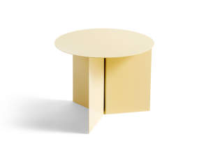 Slit Table Round, light yellow