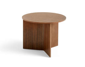 Slit Table Wood Round, walnut
