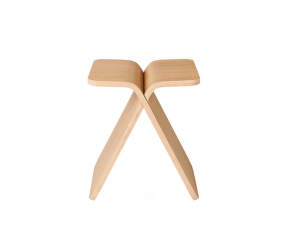 X-Stool, lacquered oak