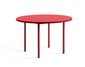 Two-Colour Dining Table Ø120, maroon red/red