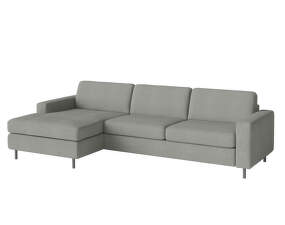 Scandinavia 2.5-seater Sofa Bed w. Chaise Longue, light grey