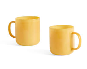 Borosilicate Mug, Set of 2, jade yellow
