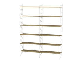 String Living Room A Shelving Set, oak/white