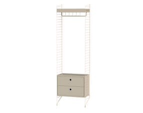 String Hallway M Shelving Set, beige