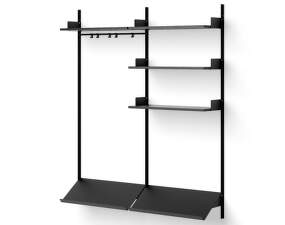 Wardrobe Shelf 3, black ash/black