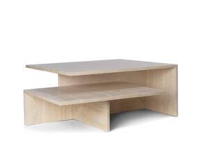 Distinct Grande Duo Tables, travertine