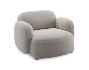 Gem Lounge Chair w/armrests, Brusvik 02 warm light grey