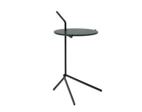 Halten SH9 Side Table, warm black / Verde Guatemala Marble