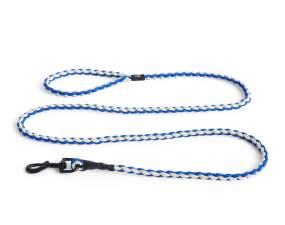 Dogs Leash Braided, off-white/blue
