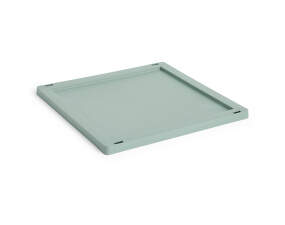 Colour Crate Lid Plastic Cube/Medium Square, sage green