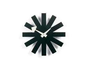 Asterisk Clock, black