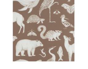 Katie Scott Animals Wallpaper, toffee brown