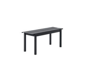 Linear Steel Bench 110 cm, black