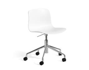 AAC 50 Chair Polished Aluminium, white