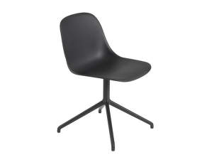 Fiber Side Chair Swivel Base, black