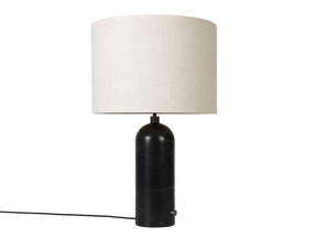 Gravity Table Lamp Large, black marble