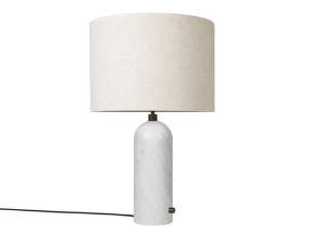 Gravity Table Lamp Large, white marble