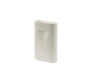 Ridge Vase H35, off-white