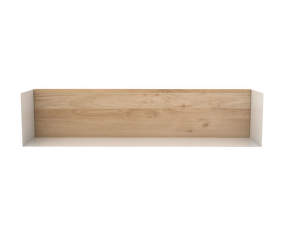 U shelf L, oak/white