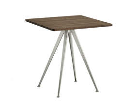 Pyramid Table 21 70x70 Beige Steel, smoked oak