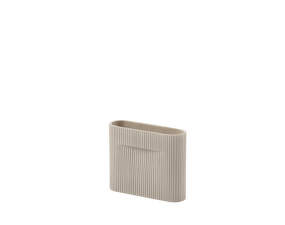 Ridge Vase H16, beige