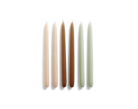Conical Candle, Set of 6, mixed