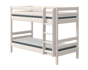 Classic Bunk Bed with Straight Ladder, white washed