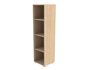Popsicle Narrow Bookcase with 3 Shelves, oak