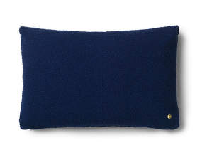 Clean Cushion Wool Boucle, deep blue