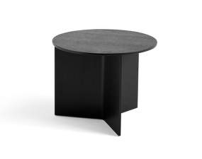 Slit Table Wood Round, black